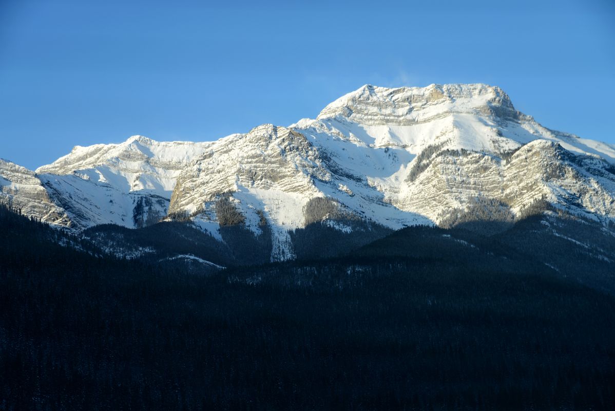 12A Mount McGillivray From Trans Canada Highway In Winter